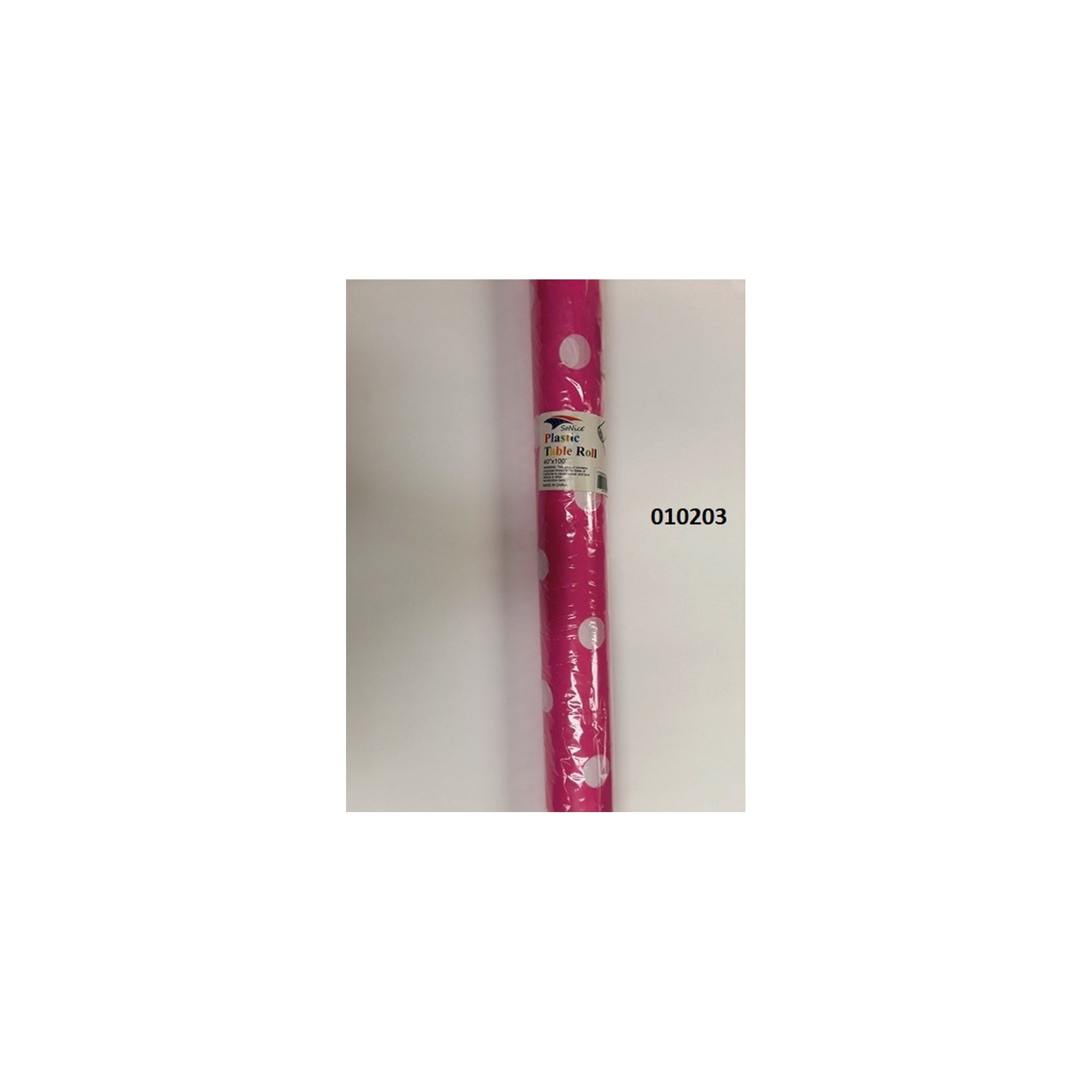 (c) Table Cover Dotted Fuchsia Roll